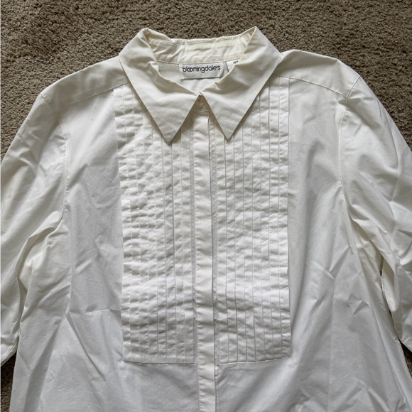 Bloomingdale's ~ White Tuxedo Shirt ~ Classic ~ Formal ~ Plus Size ~ Size 18W - Picture 3 of 7